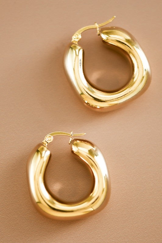 Chunky Gold Hoops