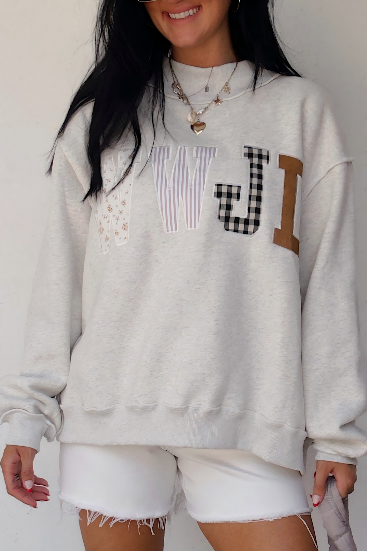 WWJD Embroidered Mock neck