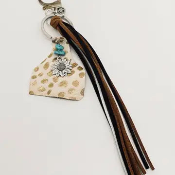 Cow Tag Keychain