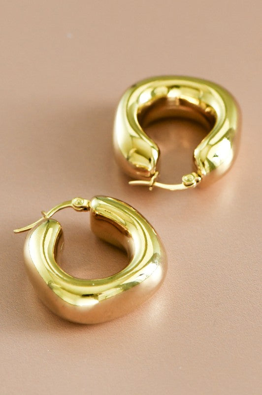 Chunky Gold Hoops