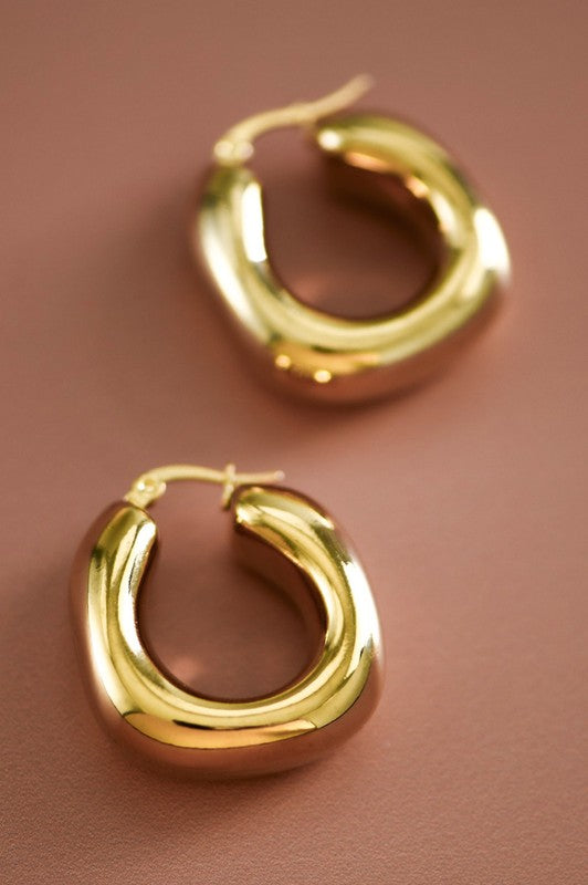 Chunky Gold Hoops