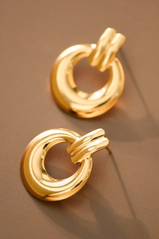 Double Hoop Earring Studs