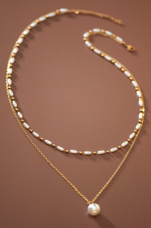 Double Layered Pearl Necklace