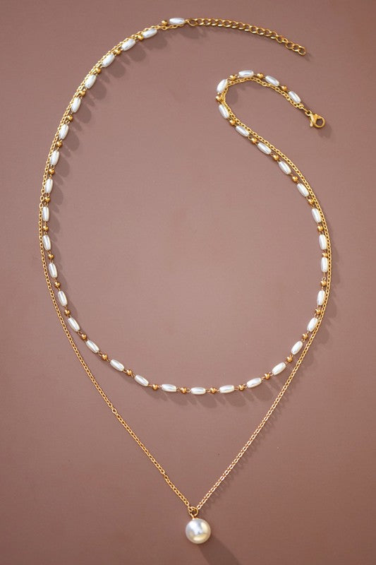 Double Layered Pearl Necklace