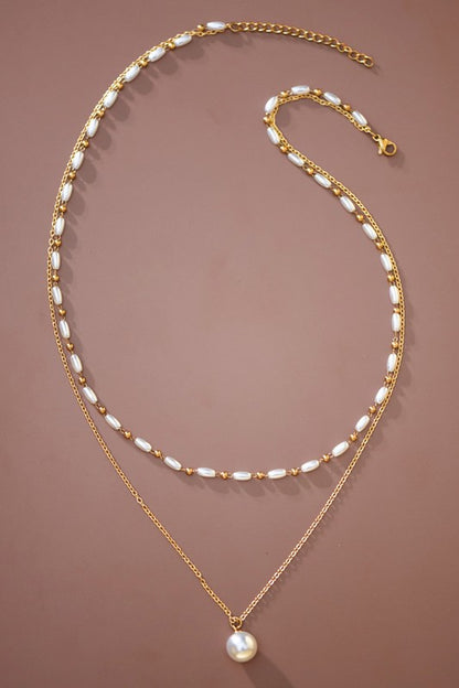 Double Layered Pearl Necklace