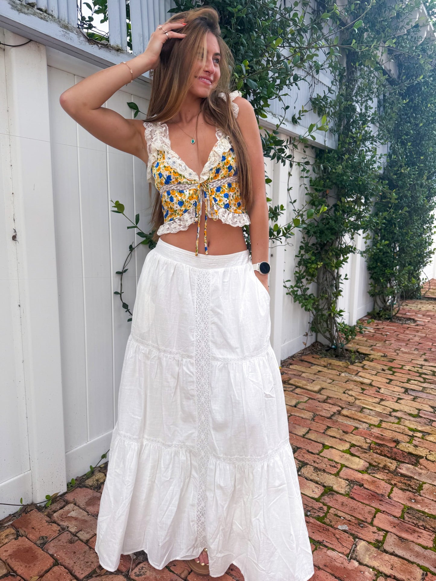 Western Glow Maxi Skirt