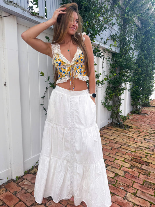 Western Glow Maxi Skirt