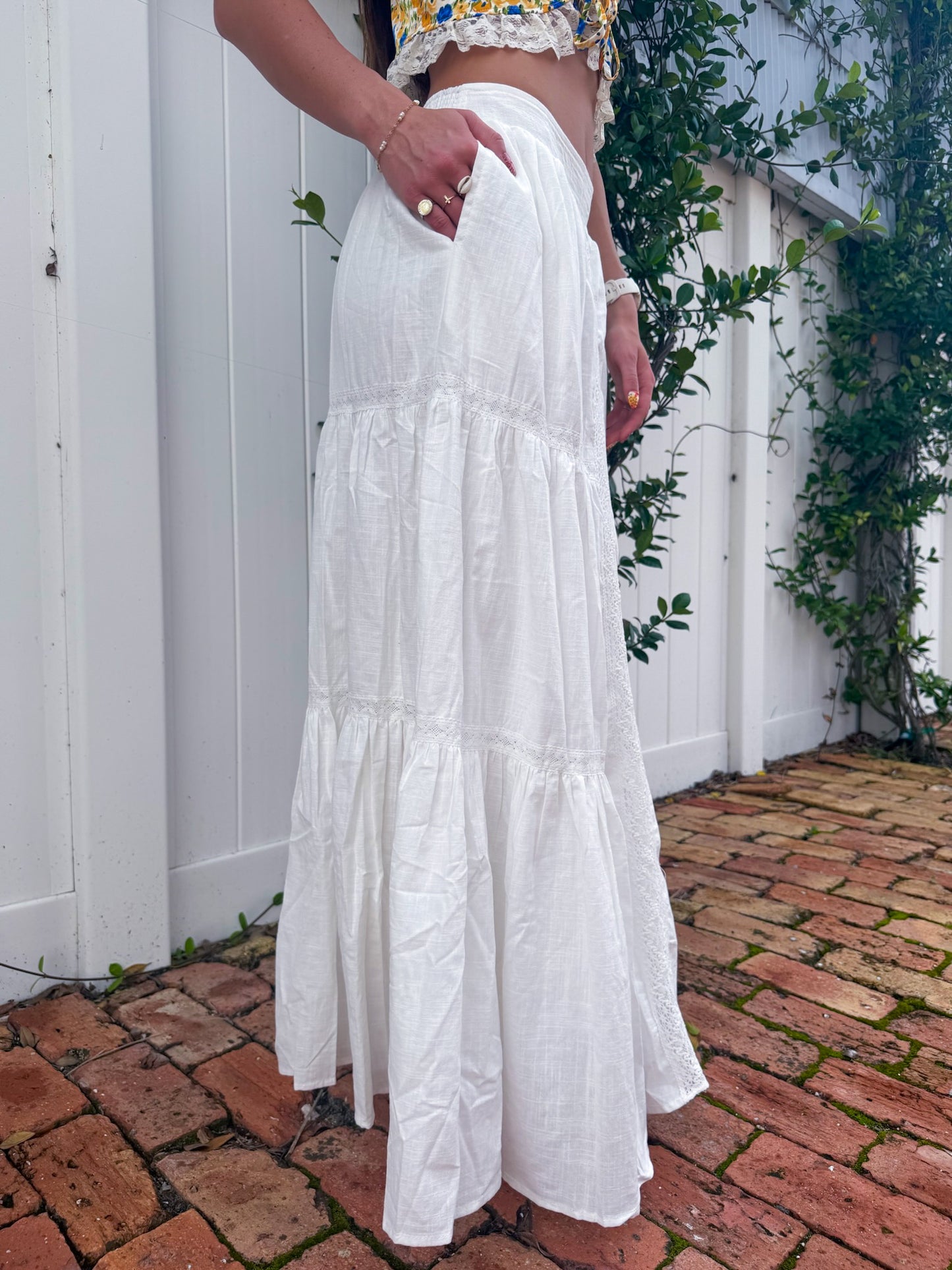 Western Glow Maxi Skirt
