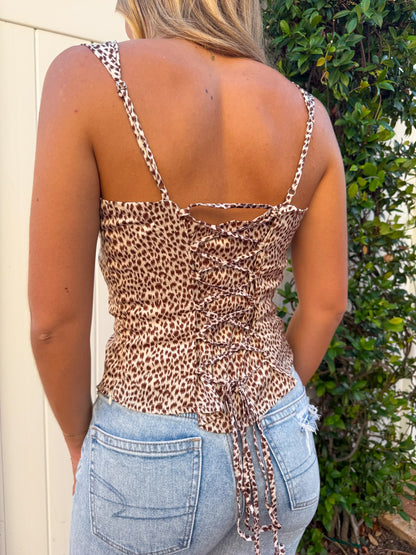 Lace & Leopard Top