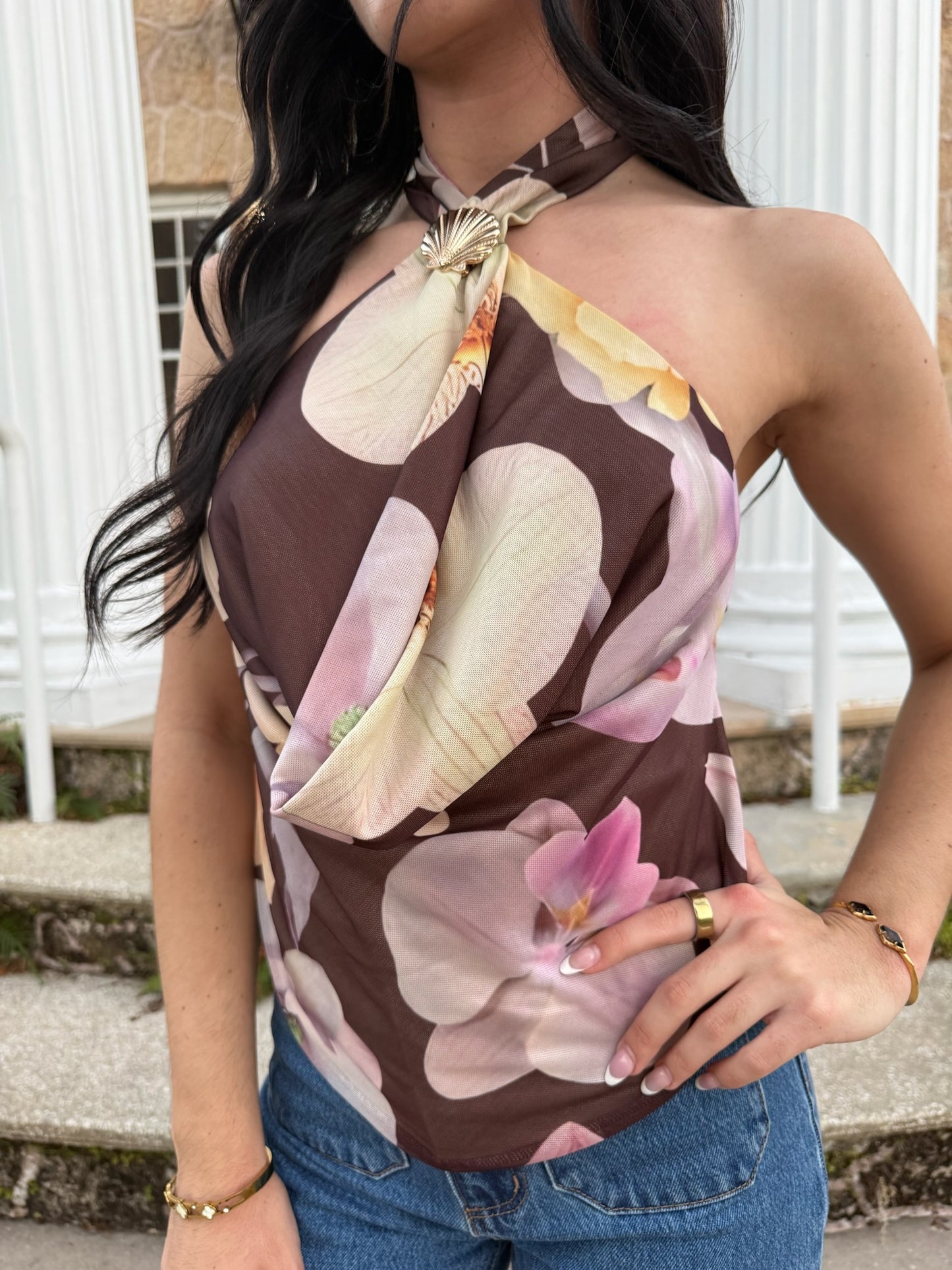 Shell-Kissed Bloom Top