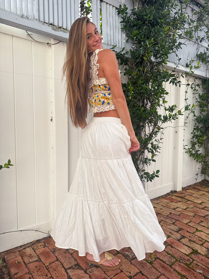 Western Glow Maxi Skirt