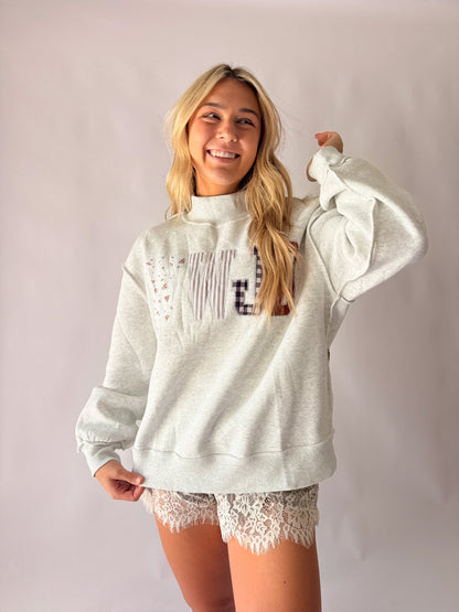 WWJD Embroidered Mock neck