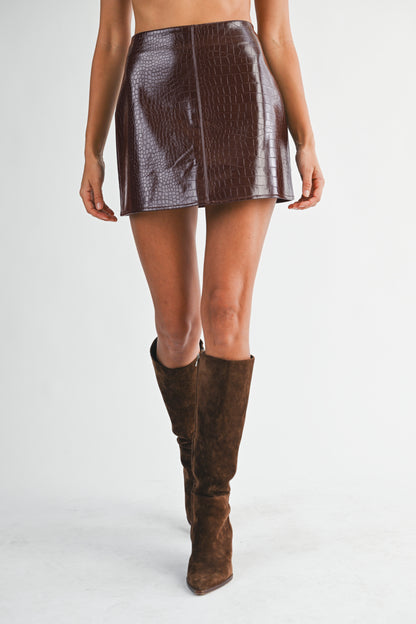Faux Croc Skirt