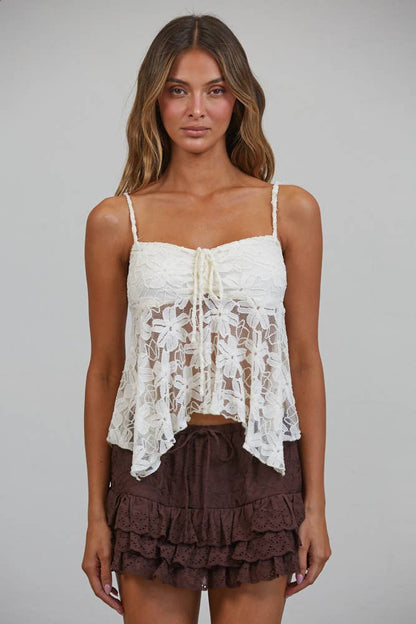 Betty Lace Crochet Cami Top