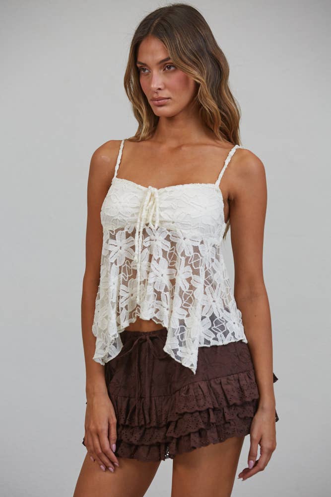 Betty Lace Crochet Cami Top