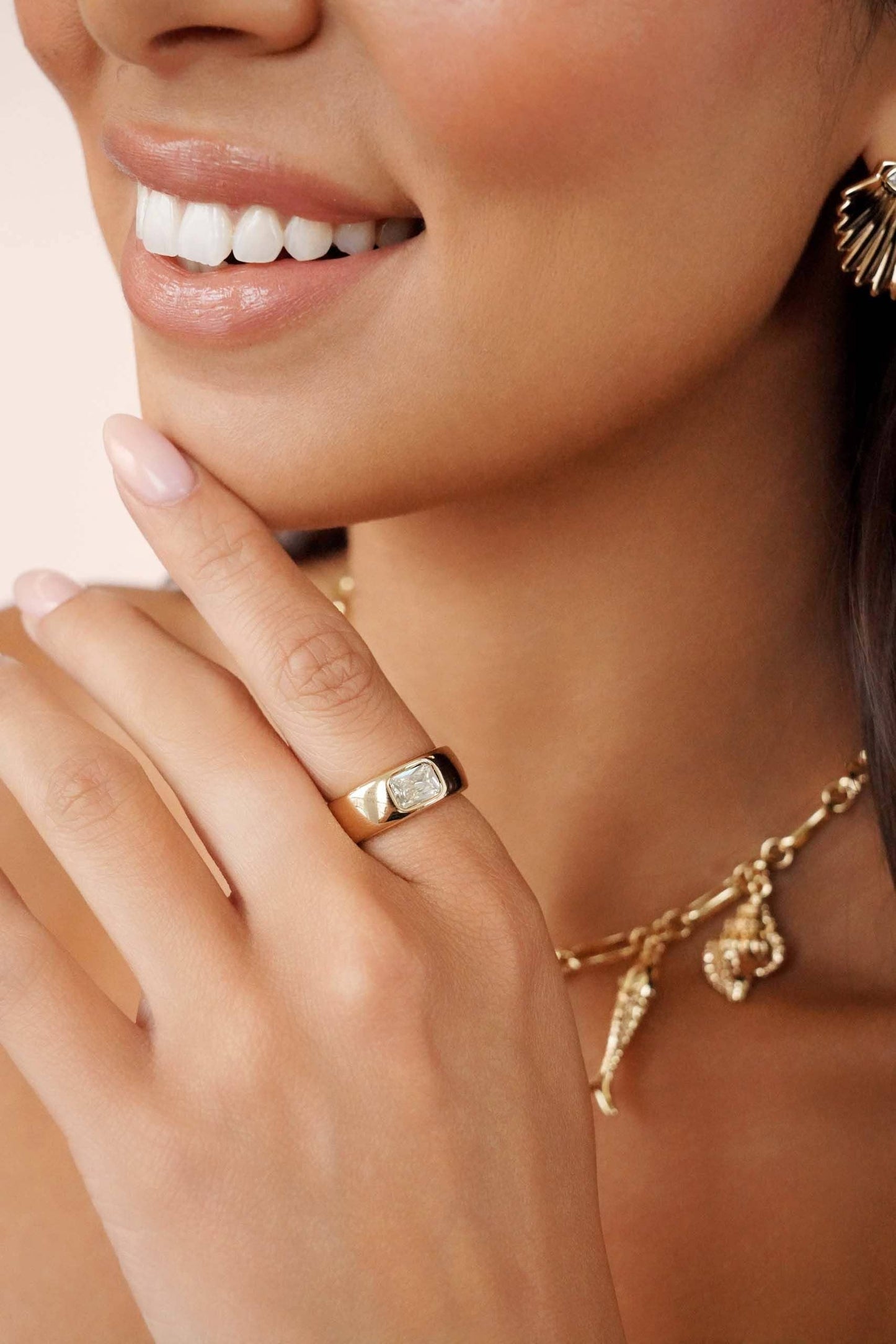 Emerald Cut Treasure Ring